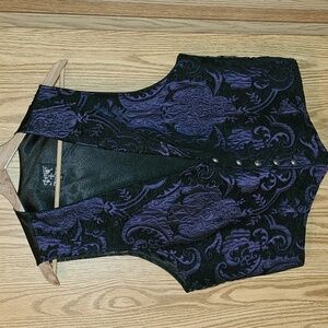 SHRINE Gothic Aristocrat Vampire Vest Jacket Victorian Tapestry Pirat Steampunk